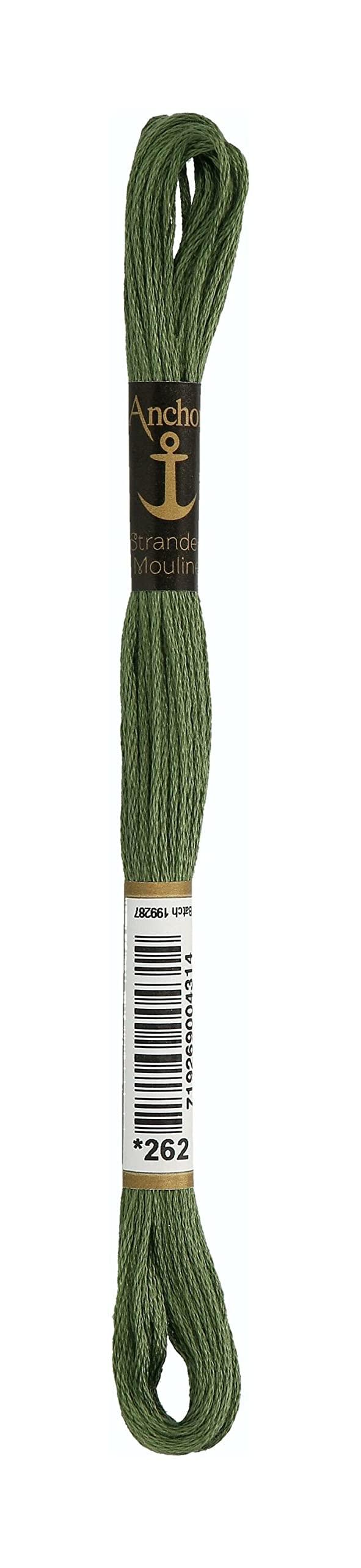 Embroidery thread: Anchor No. 25, green/beige series 1