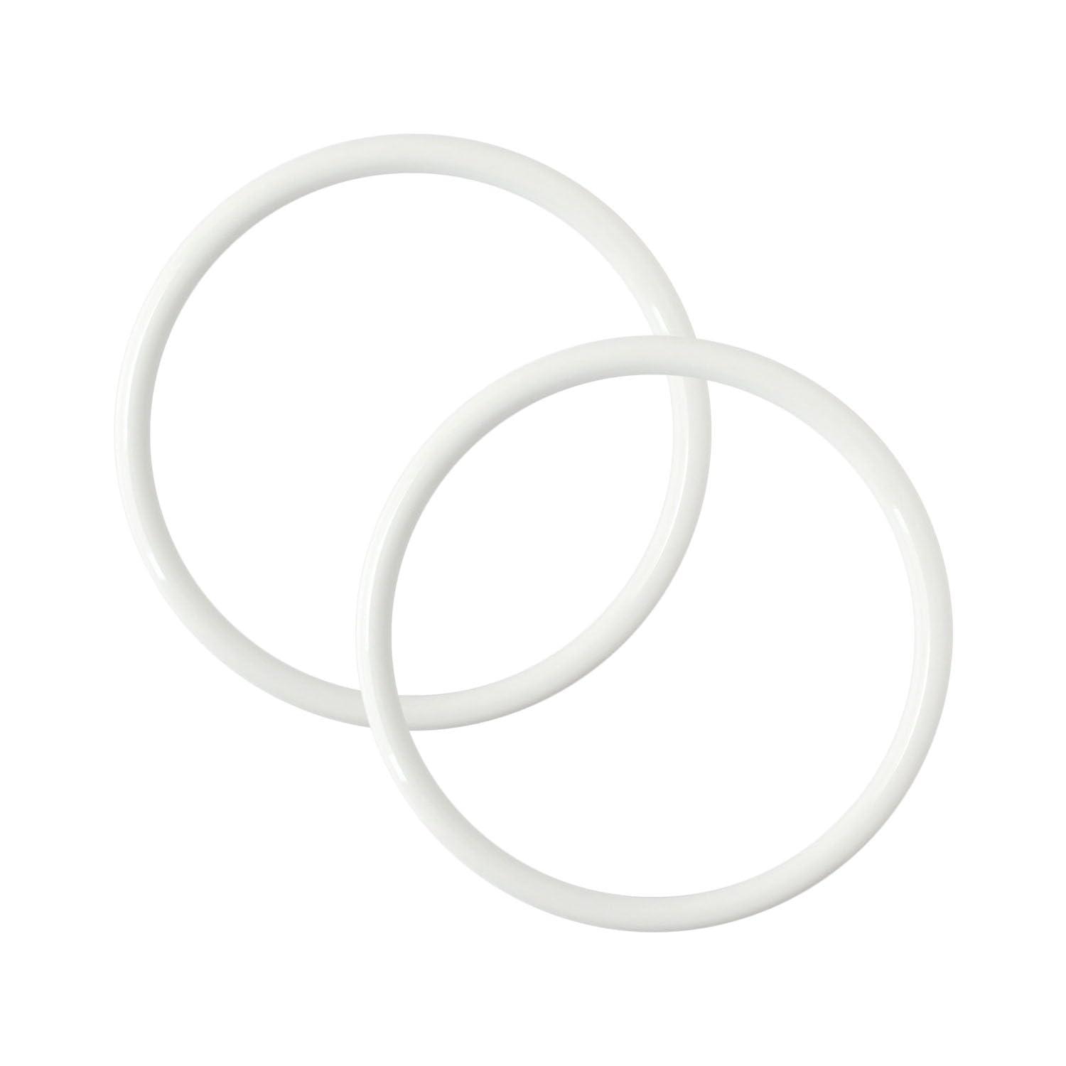 Nippon Chuko Plastic Ring Plastic Handle Small Inner Diameter 9cm・Outer Diameter 10.5cm White P273-S-W Craft Supplies Bag Materials Handle