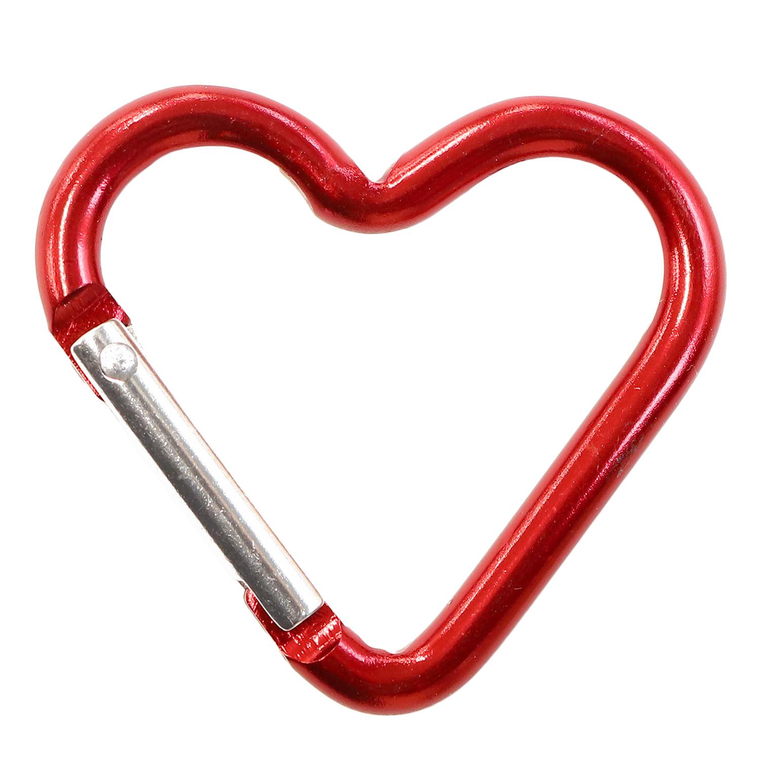 Nippon Chuko Aluminum Carabiner Heart Approx. 44×43mm 1 Piece Red KEK2-R