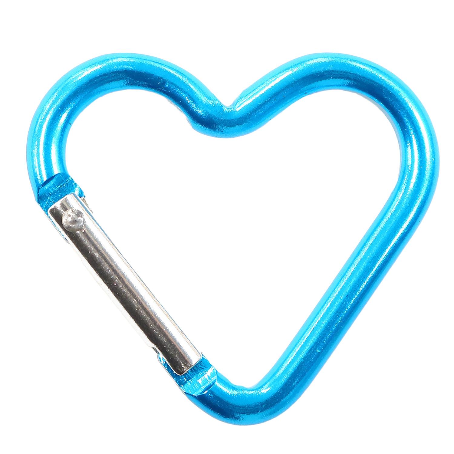 Nippon Chuko Aluminum Carabiner Heart Approx. 44×43mm 1 Piece Light Blue KEK2-LB