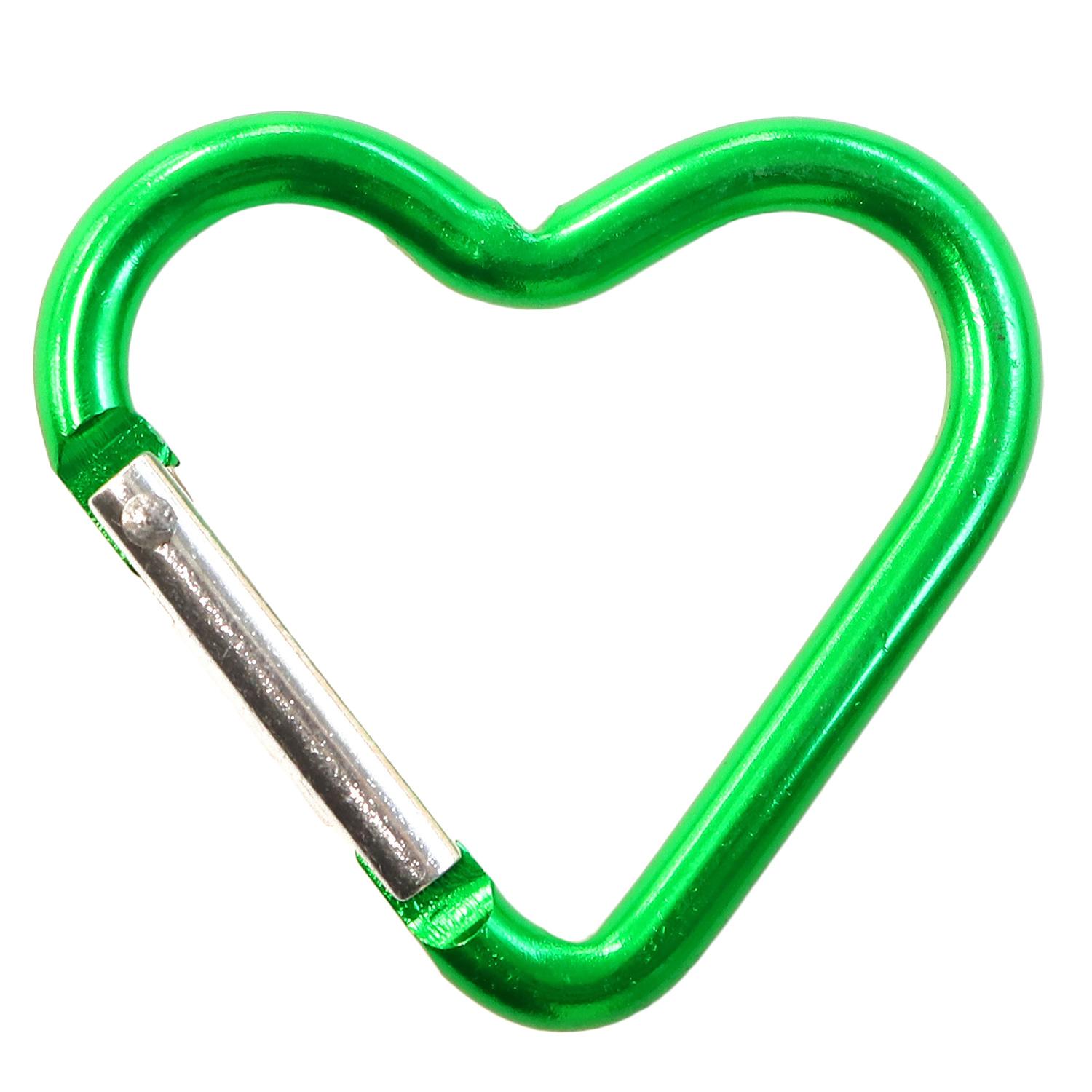 Nippon Chuko Aluminum Carabiner Heart Approx. 44 x 43 mm 1 Piece Yellow Green KEK2-YG