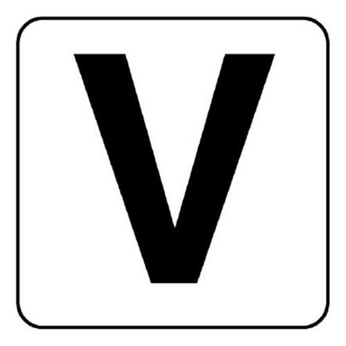 50x50mm Alphabet Display Sticker [V] (1 sheet)