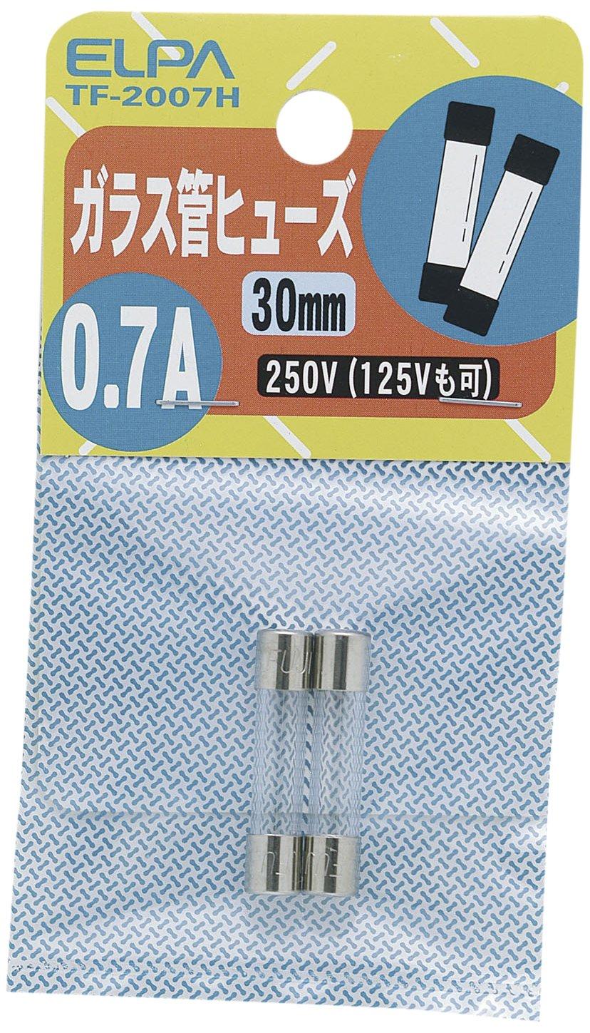 ELPA Glass Tube Fuse 30mm 2-Pack 250V 0.7A TF-2007H