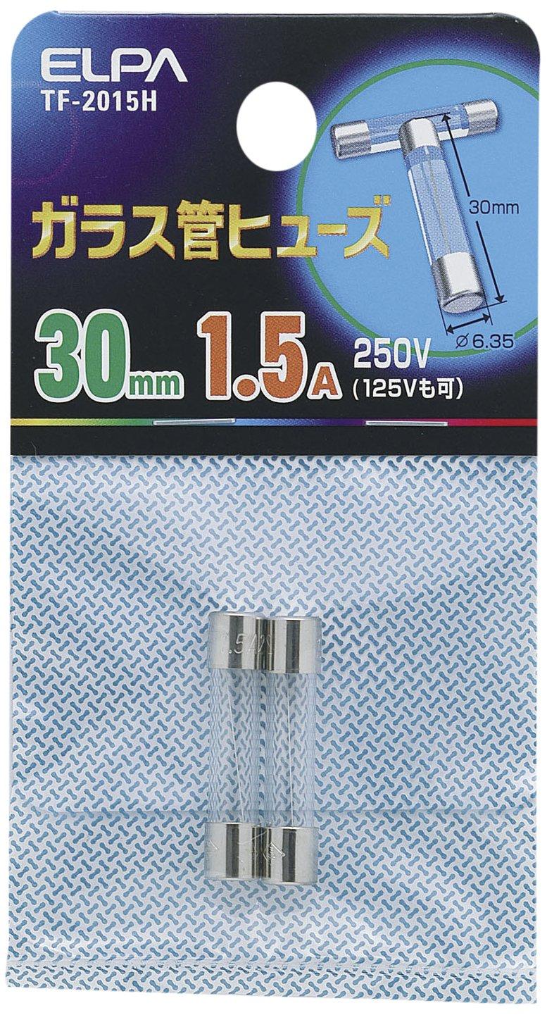 ELPA Glass Tube Fuse 30mm 2-Pack 250V 1.5A TF-2015H