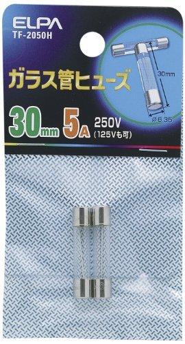 ELPA Glass Tube Fuse 30mm 2-Pack 250V 5A TF-2050H
