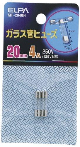 ELPA Glass Tube Fuse 20mm 2-Pack 250V 4A MF-2040H