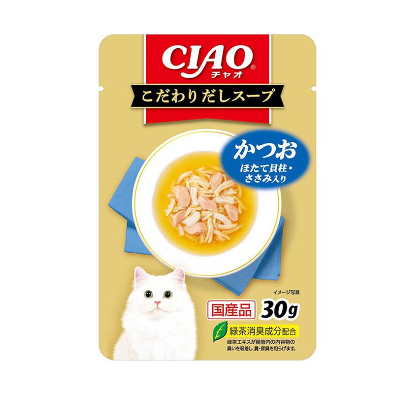 Inaba Pet Food CIAO Premium Broth Soup Bonito & Scallop 30G