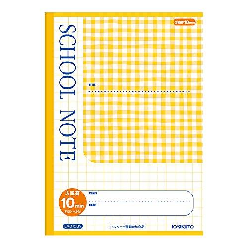 Kyokuto School Notebook 10mm Grid Yellow Check Pattern LMC10GY