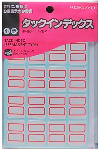 Kokuyo Tack Index Paper Label Small 18x25mm 176 Sheets Red TA-20R
