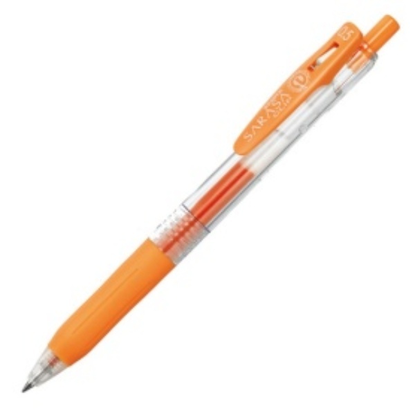 Zebra Water-Based Gel Ballpoint Pen Sarasa Clip 0.5 JJ15-OR Orange
