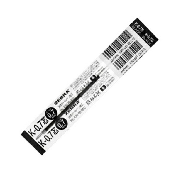 Zebra Ballpoint Pen Refill K0.7 Black 1-Pack
