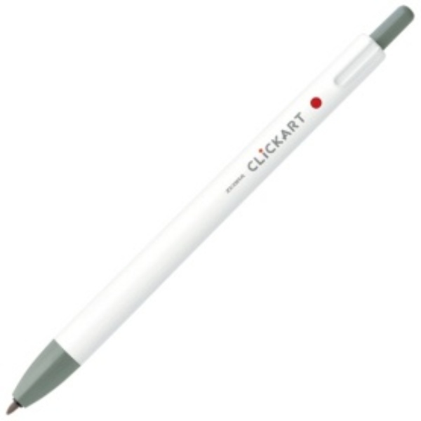 Zebra Clicker Water-Based Color Pen, Gray wyss 22 gr