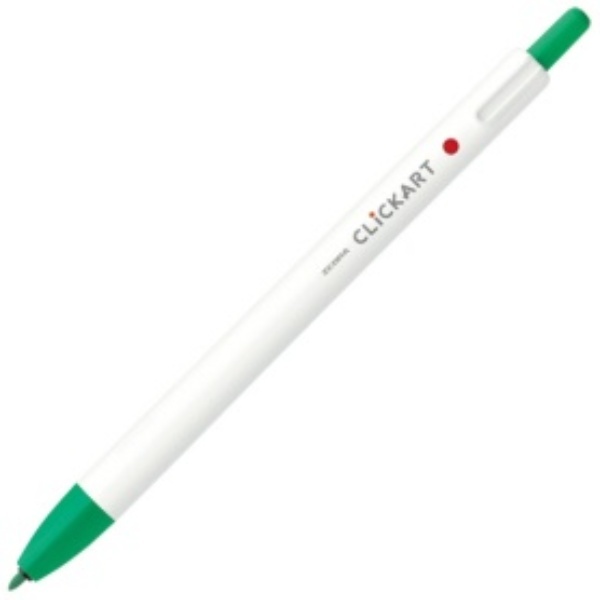 Zebra Clicker Water-Based Color Pen, Green, wyss 22 g