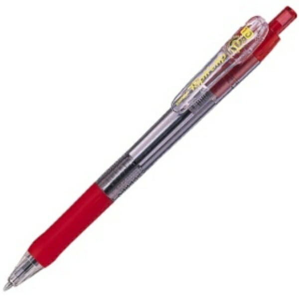 Zebra Tap Clip Ballpoint Pen, 1.0 mm, Red