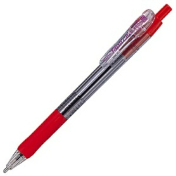 Zebra Tap Clip Ballpoint Pen, 1.6 mm, Red