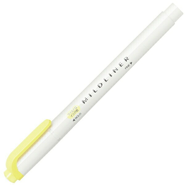 Zebra Milky Liner Dual Tip Mild Sherbet Yellow WKT7-MSY