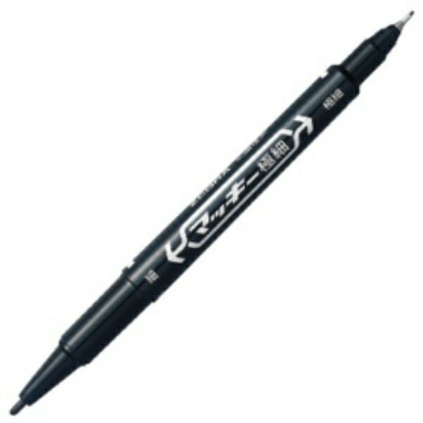 Zebra Oil-Based Marker Mackie Ultra-Fine Round Tip Fine + Ultra-Fine Black MO-120-MC-BK 1 Piece