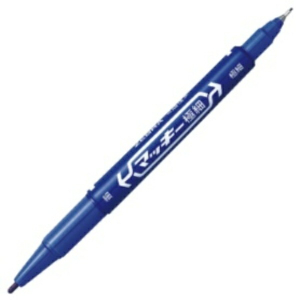 Zebra Oil-Based Marker Mackie Ultra-Fine Round Tip Fine + Ultra-Fine Blue MO-120-MC-BL 1 Piece