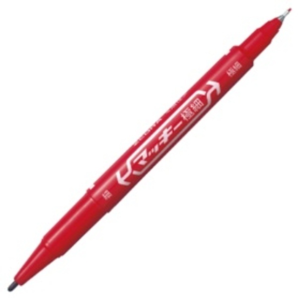 Zebra Oil-Based Marker Mackie Ultra-Fine Round Tip Fine + Ultra-Fine Red MO-120-MC-R 1 Piece