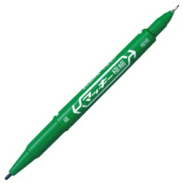 Zebra Oil-Based Marker Mackie Ultra-Fine Round Tip Fine + Ultra-Fine Green MO-120-MC-G 1 Piece