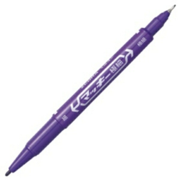 Zebra Oil-Based Marker Mackie Ultra-Fine Round Tip Fine + Ultra-Fine Purple MO-120-MC-PU 1 Piece
