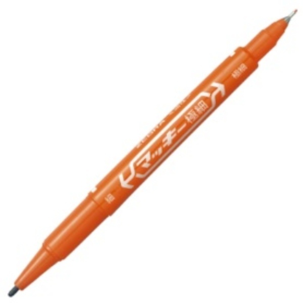 Zebra Oil-Based Marker Mackie Ultra-Fine Round Tip Fine + Ultra-Fine Orange MO-120-MC-OR 1 piece