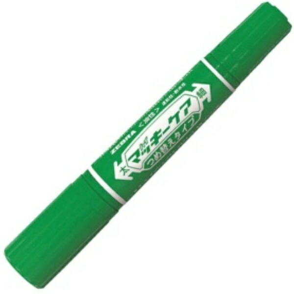 Zebra Oil-Based Marker Hi-Marky Care Refill Type Broad + Fine Tip Green YYT5-G 1 Piece