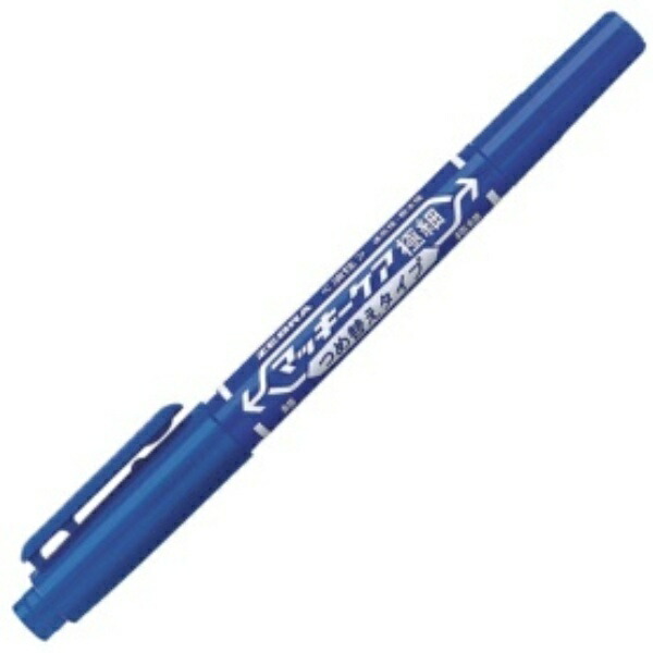 Zebra Oil-Based Marker Mackie Care Extra Fine Refill Type Fine + Extra Fine Blue YYTS5-BL 1 Piece