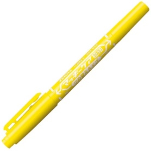 Zebra Oil-Based Marker Mackie Care Ultra Fine Refill Type Fine + Ultra Fine Yellow YYTS5-Y 1 Piece
