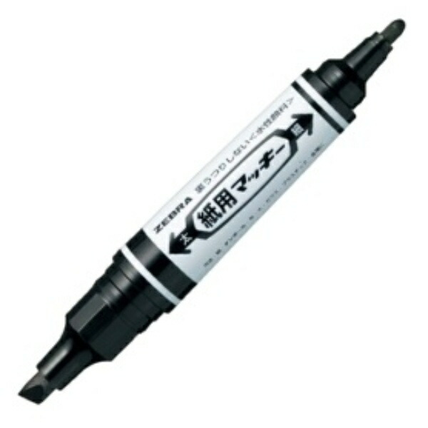 Zebra Water-Based Marker for Paper, Mackie, Bold/Fine Tip, Black
