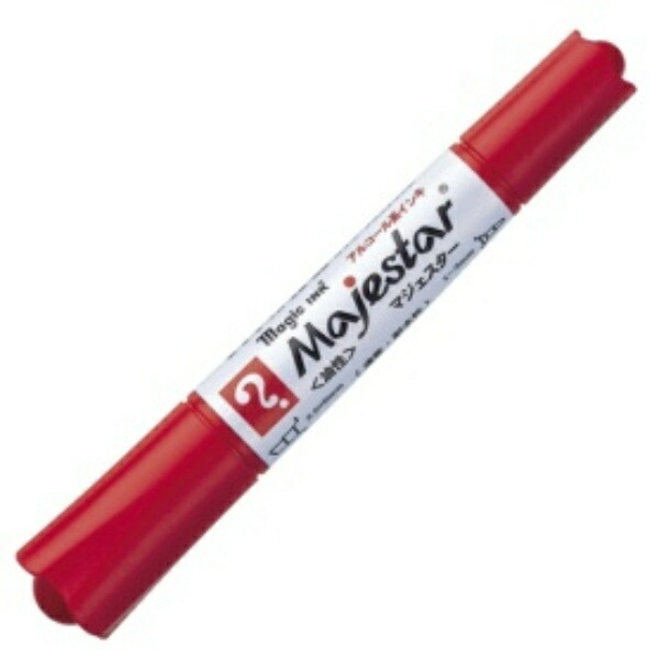 Teranishi Chemical Oil-Based Marker Magic Ink Majester Bold + Fine Tip Red MMJ50-T2 1 piece