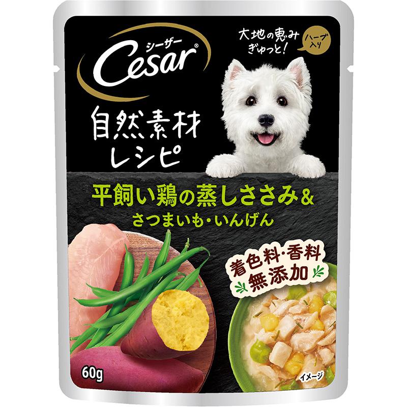Caesar Natural Ingredients Recipe Steamed Free-Range Chicken Breast & Sweet Potato & Green Beans 60g
