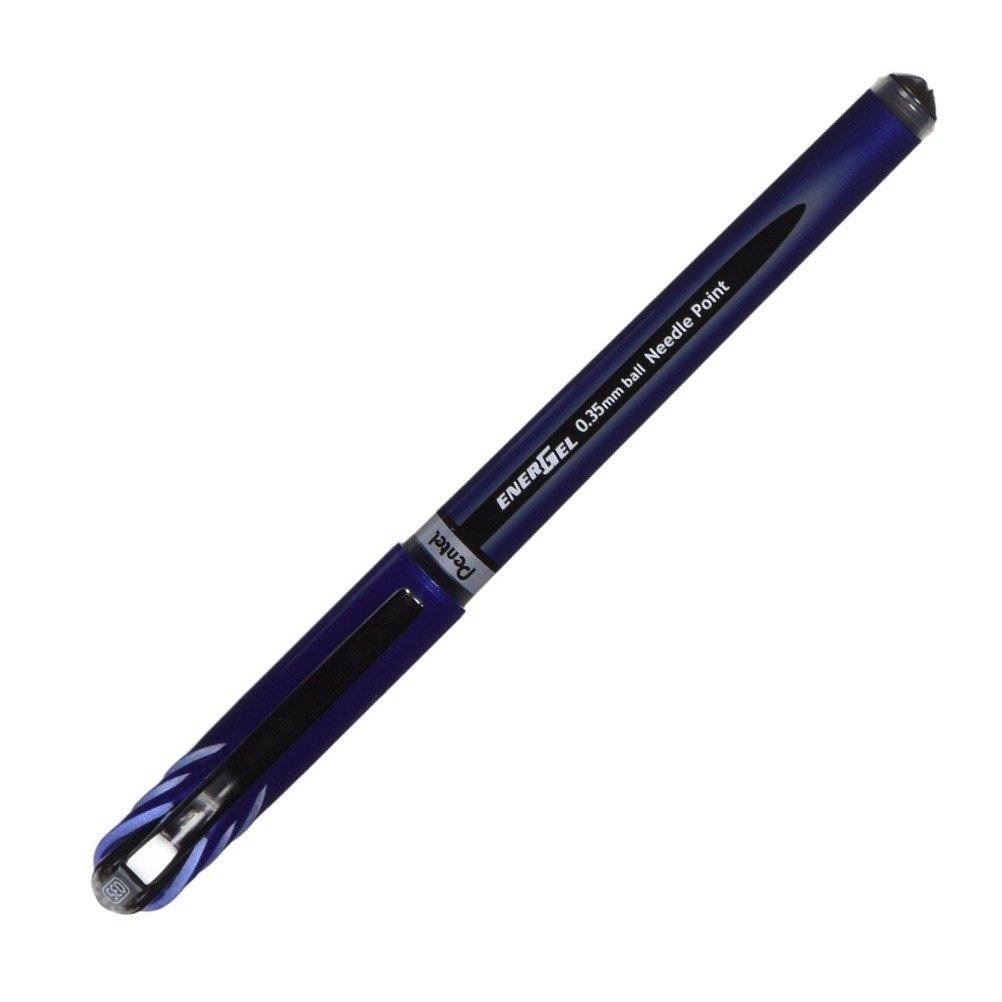Pentel Gel Ink Ballpoint Pen Energel Euro 0.35mm Blue Barrel Black Ink BLN23-A