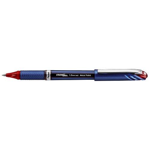 Pentel Gel Gel Ink Ballpoint Pen Ink Ballpoint Pen Energel Euro 1.0 mm Blue Barrel Red Ink BL30B