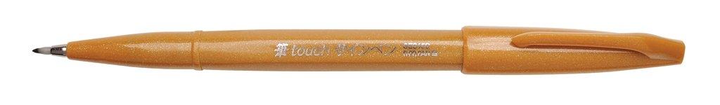 Pentel Fude Touch Sign Pen Fine Yellow Ochre [1 Pen] SES15C-Y