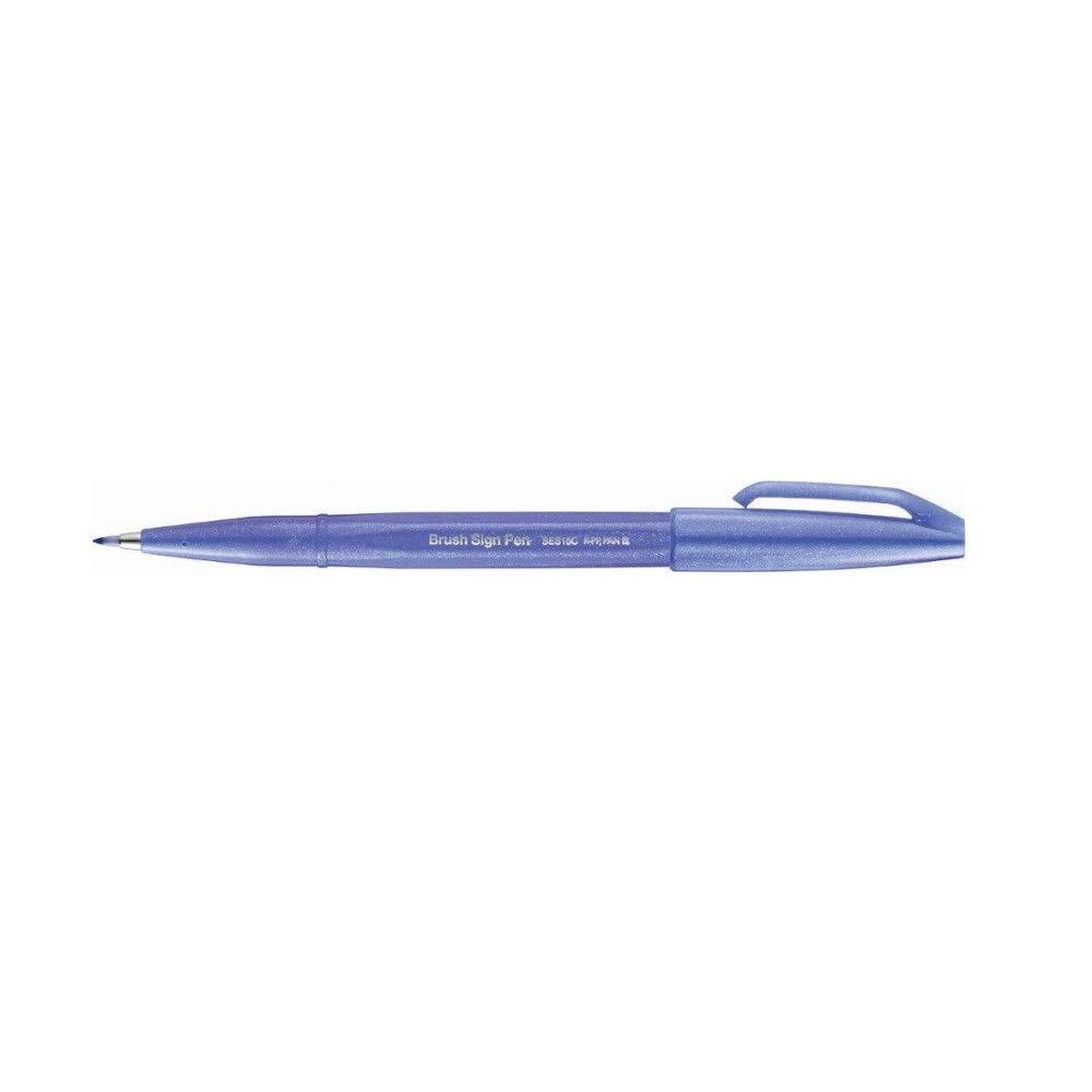 Brush Touch Sign Pen Blue Violet ● Quantity: 1 pen ● Dimensions: 17 × 13 × 133 mm ● Weight: 10 g ● Length: 133 mm ● Ink Type: Water-based dye ● Disposable ● Material: Made with recycled materials