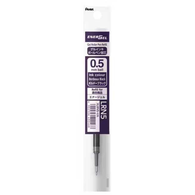 Pentel Energel Refill Replacement Cartridge 0.5mm Bordeaux Black 1-Pack XLRN5-VA