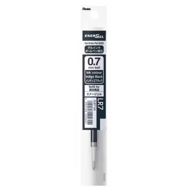 Pentel Energel Refill Replacement Cartridge 0.7mm Indigo Black 1-Pack XLR7-SA