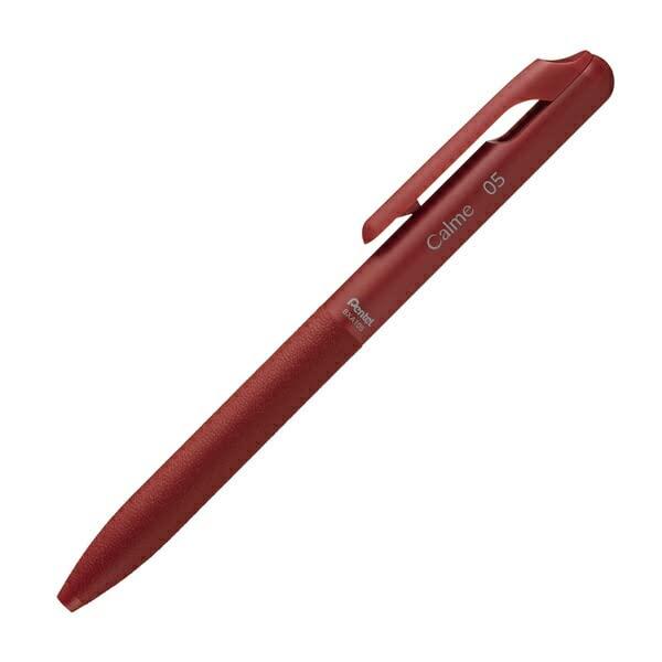 Pentel Oil-Based Ballpoint Pen Calme Single-Color Ballpoint Pen 0.5mm Red Barrel Red Ink BXA105B-B