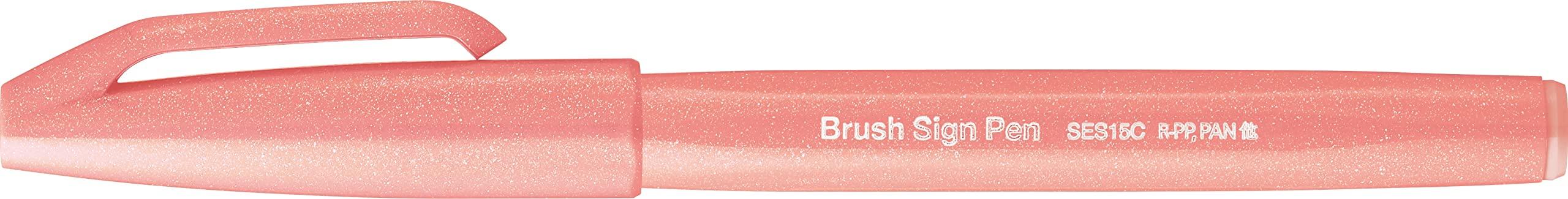 Brush Touch Sign Pen Coral Orange ● Quantity: 1 pen ● Dimensions: Width 18 × Depth 13 × Height 133 mm ● Weight: 9 g ● Length: 133 mm ● Ink Type: Water-based dye ● Disposable ● Material: Made with recycled materials