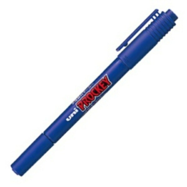Mitsubishi Pencil Water-Based Marker Proッキー Fine Round Tip + Extra Fine Blue PM120T.33 1 Piece