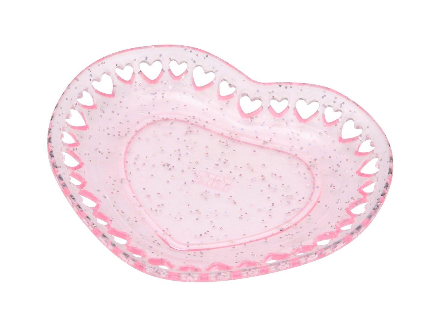 Tamiya Decoration Series No.52 Miniature Tableware Heart Plate (Pink Glitter, 70mm) 76652