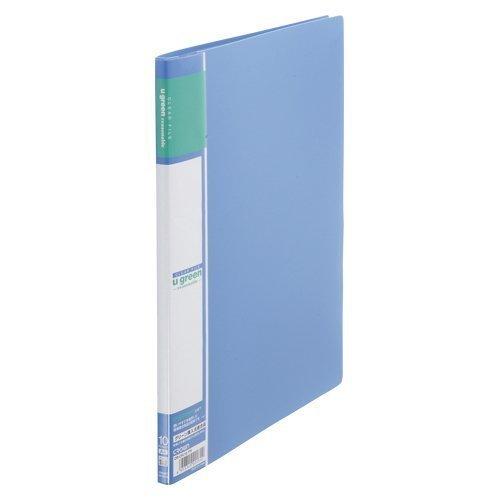 Crown U GREEN Clear File A4 Blue 10 Sheets