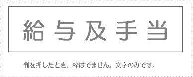 Account Title Stamp - Individual Item ‘Salaries and Allowances’