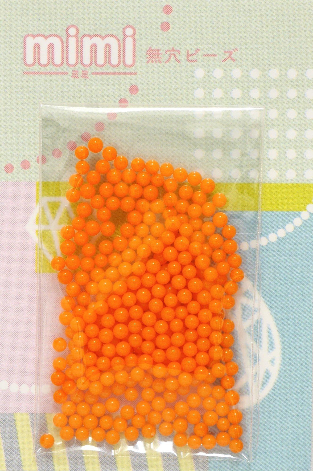 TOHO mimi Mimi No-Hole Beads Extra Small Approx. 1.5mm Outer Diameter No.42D Orange Approx. 320 Beads