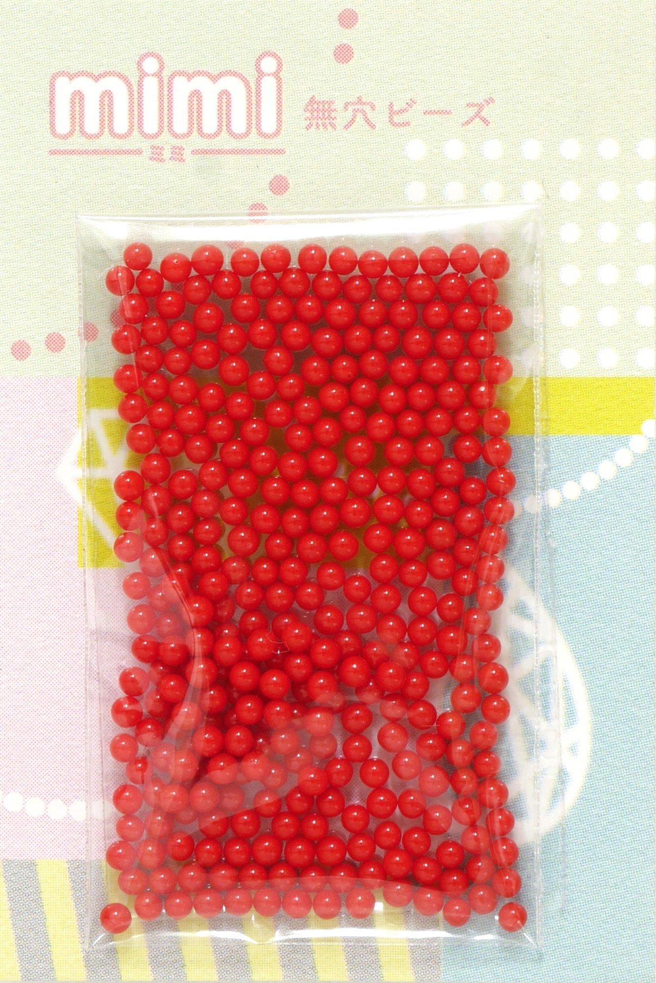 TOHO mimi Mimi No-Hole Beads Extra Small Approx. 1.5mm Outer Diameter No.45A Red Approx. 320 Beads