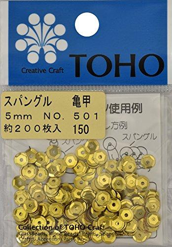 TOHO Spangle Tortoise Shell Approx. 5mm Gold Approx. 200 pieces No.501