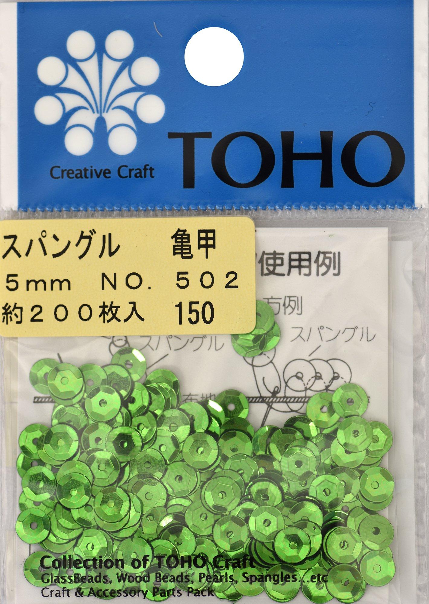 TOHO Spangle Tortoise Shell Approx. 5mm Yellow-Green Approx. 200 pieces No.502