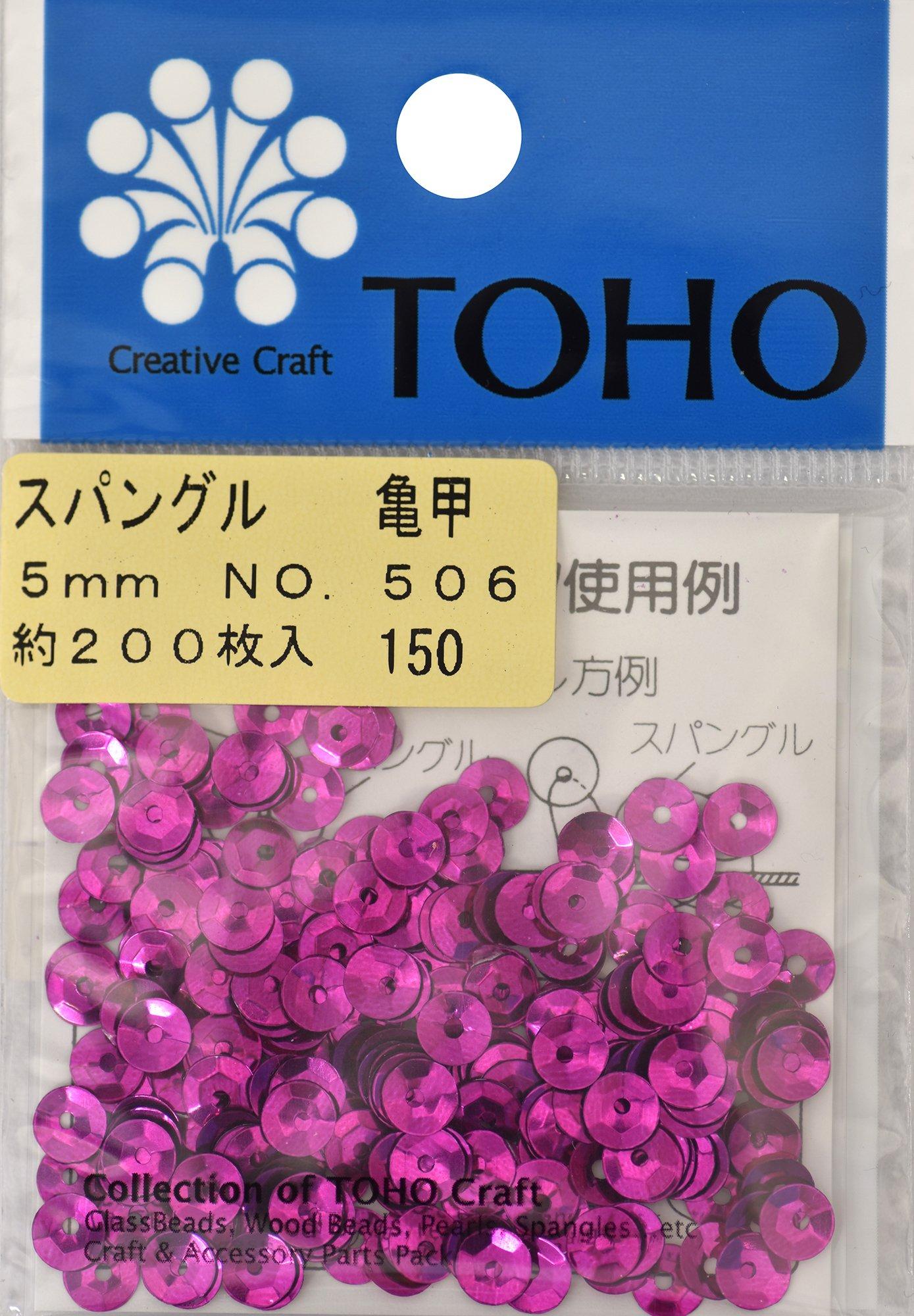 TOHO Spangle Tortoise Shell Approx. 5mm Deep Pink Approx. 200 pieces No.506