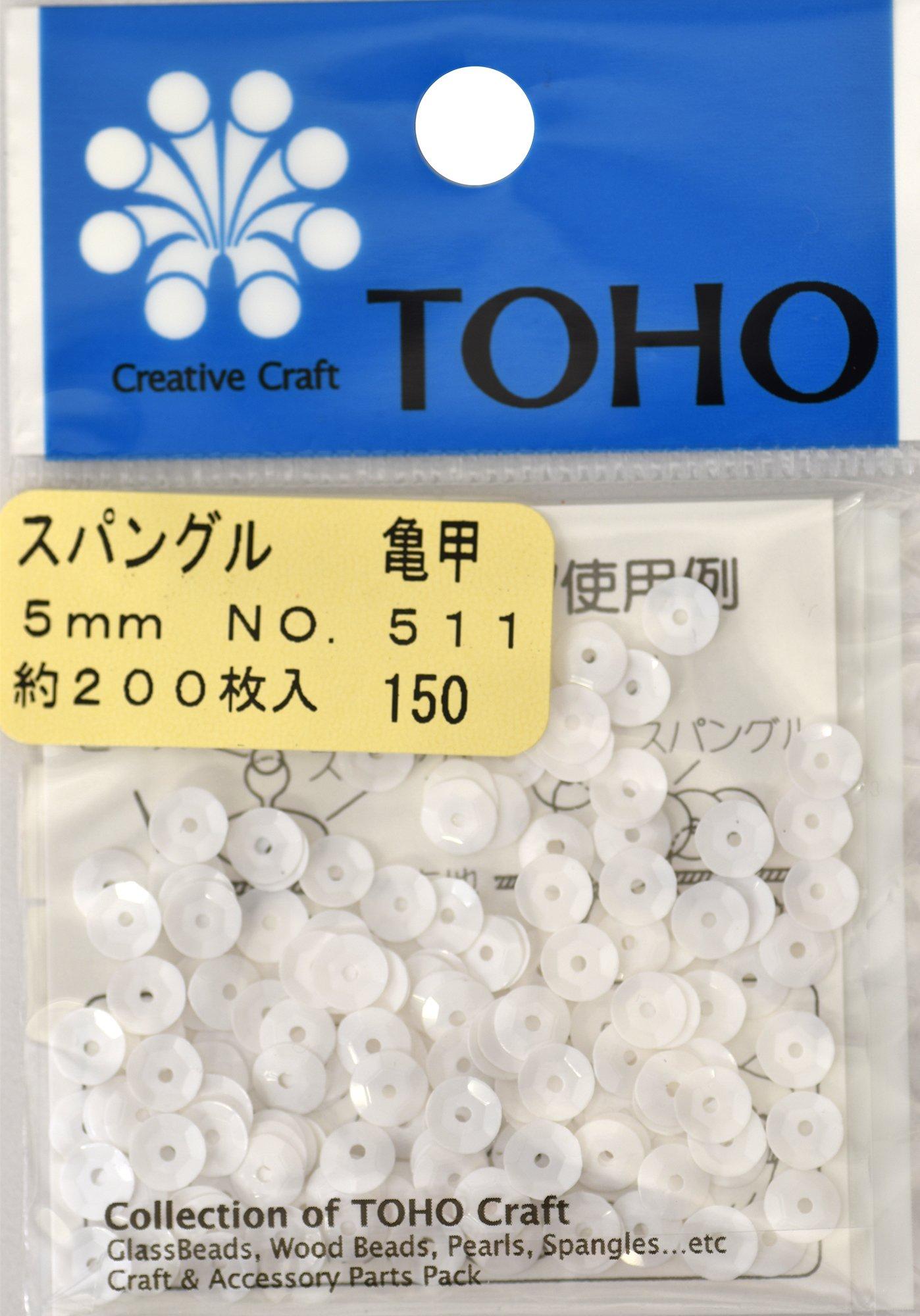 TOHO Spangle Tortoise Shell Approx. 5mm White Approx. 200 pieces No.511